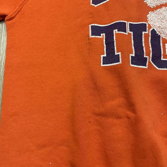 Vintage Clemson Tigers Sweatshirt Mens XL Orange NCAA Made USA Crewneck 90s - Picture 6 of 16